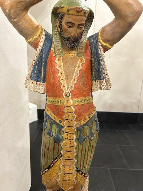 Coppia statue policrome in terracotta-photo-5