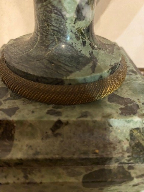 Coppia di vasi in marmo verde antico-photo-1