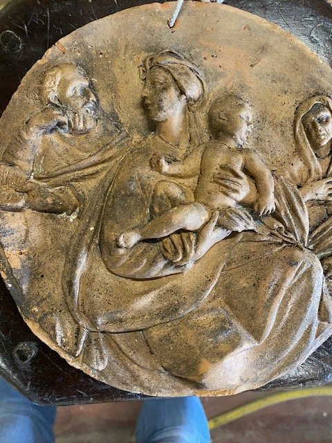 TERRACOTTA RAFFIGURANTE SACRA FAMIGLIA-photo-3