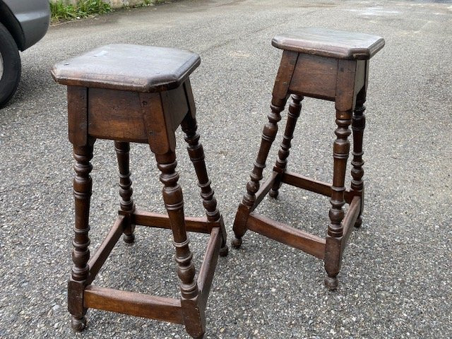 COPPIA DI SGABELLI IN LEGNO-photo-1
