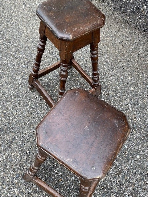 COPPIA DI SGABELLI IN LEGNO-photo-2