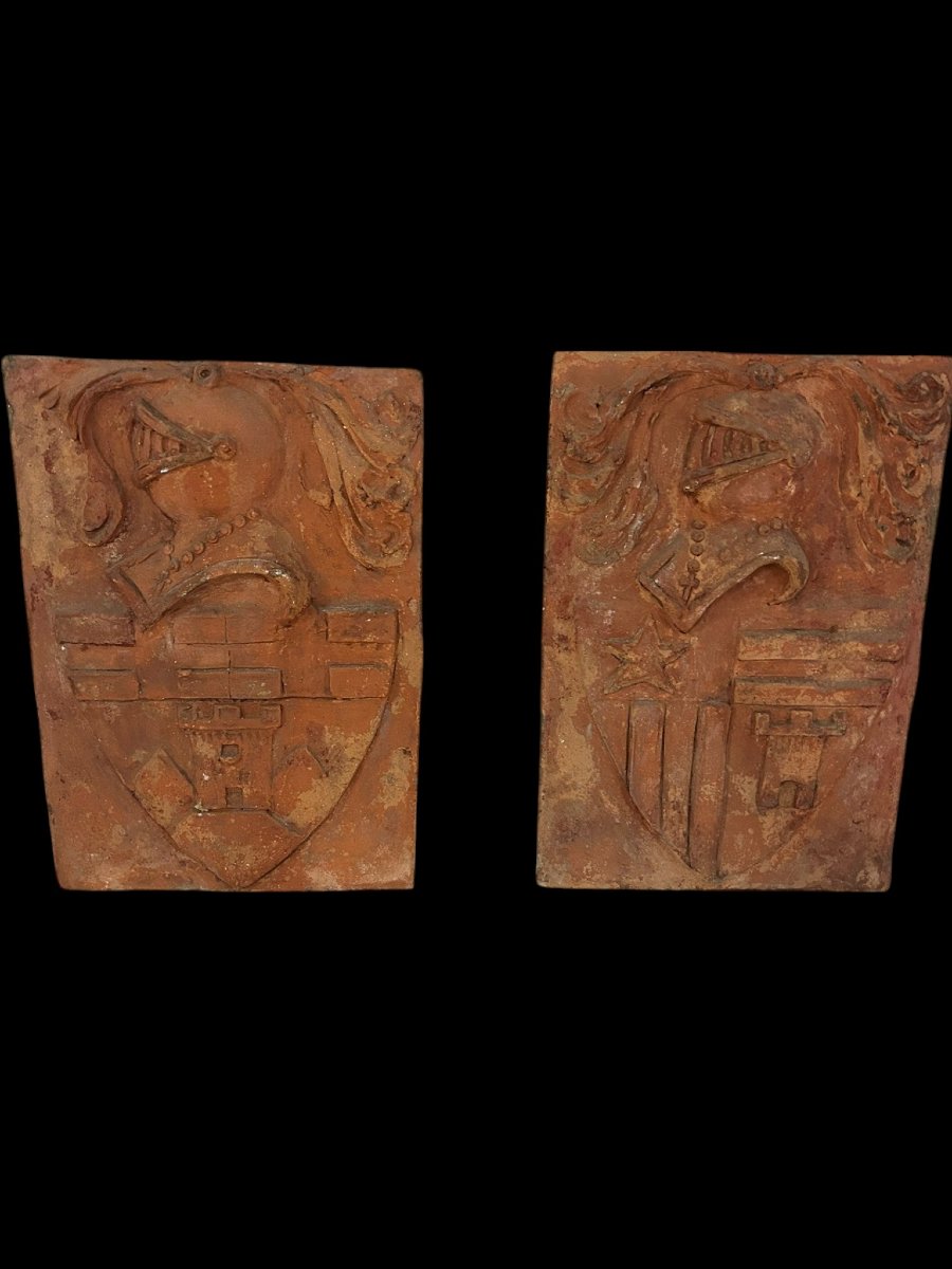 2 PLACCHE ALTORILIEVO IN TERRACOTTA -photo-1