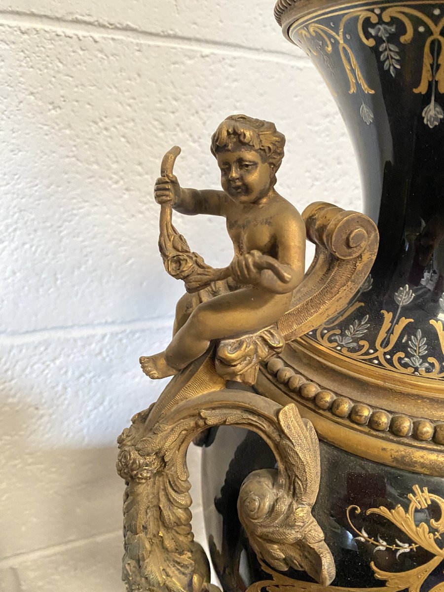 COPPIA DI VASI MANIFATTURA DI SEVRES -photo-2