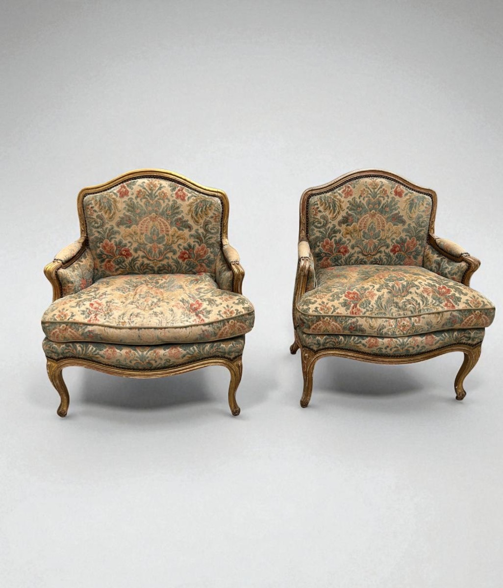 COPPIA DI MARQUISE IN LEGNO DORATO