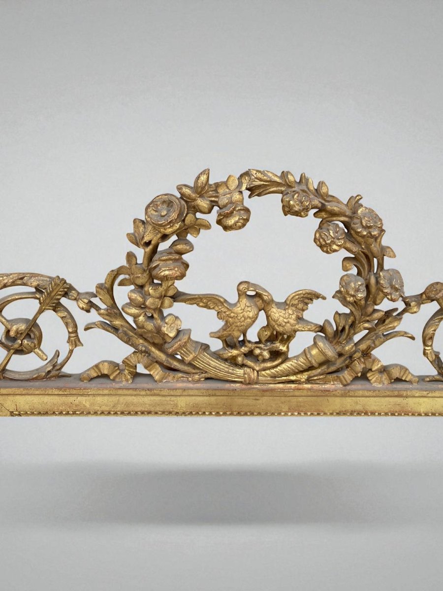COPPIA DI SPECCHIERE NEOCLASSICHE IN LEGNO DORATO-photo-4