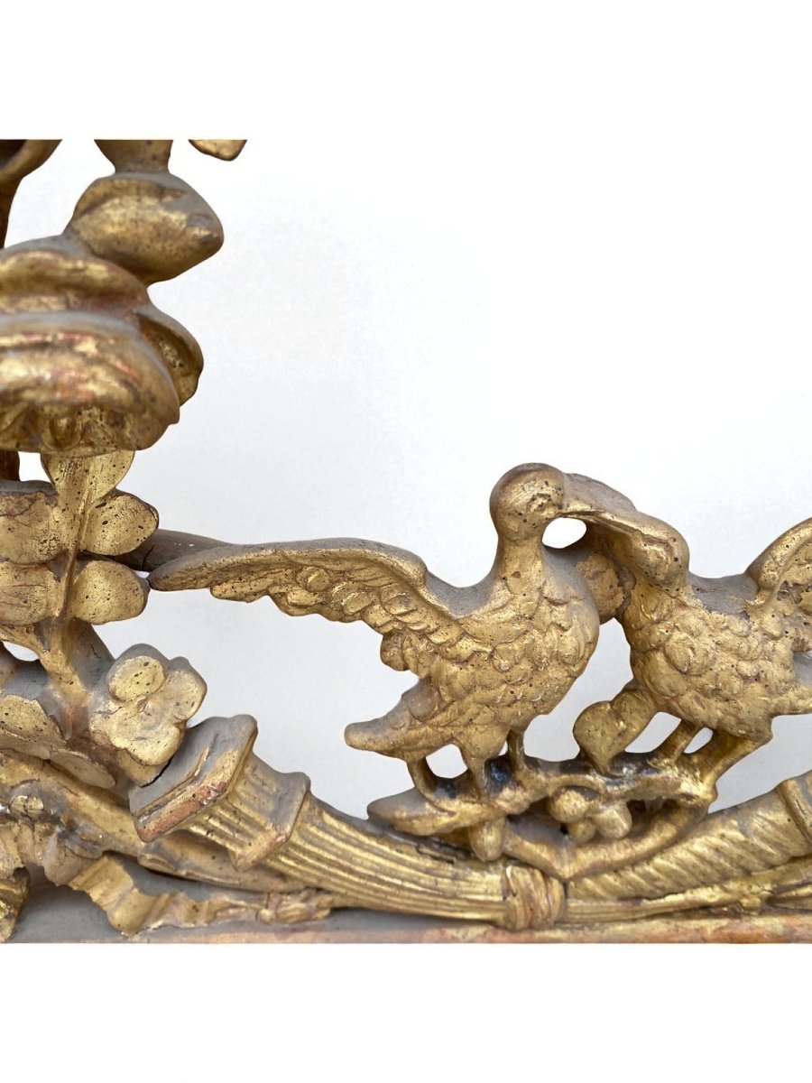COPPIA DI SPECCHIERE NEOCLASSICHE IN LEGNO DORATO-photo-5