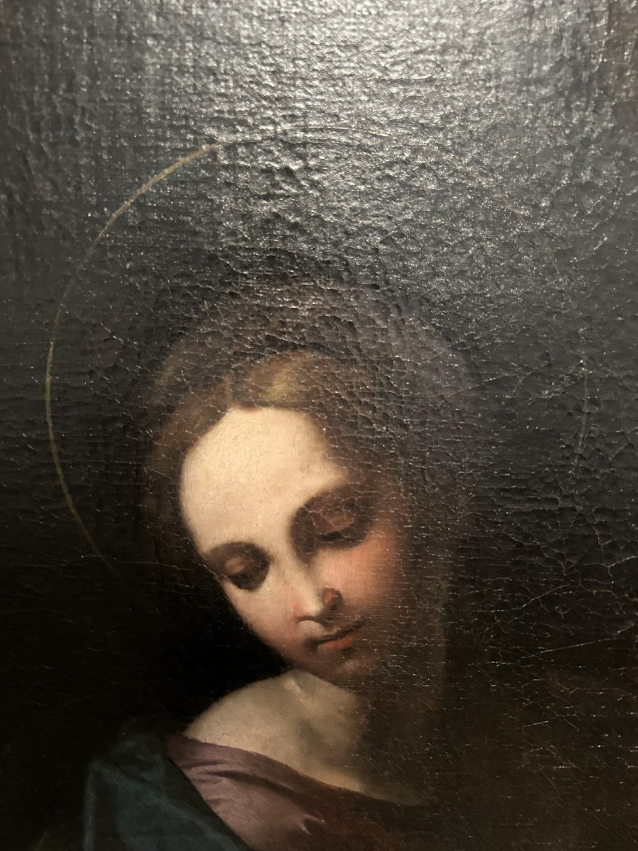 DIPINTO RAFFIGURANTE MADONNA CON BAMBINO SAN GIOVANNINO E SANTA ELISABETTA-photo-2