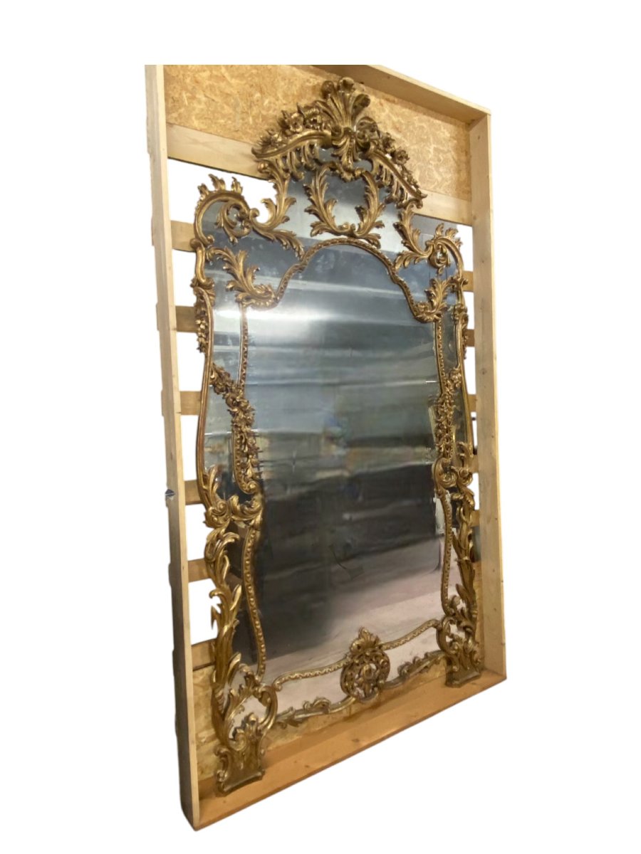 GRANDE SPECCHIERA DORATA IN STILE REGGENZA-photo-1