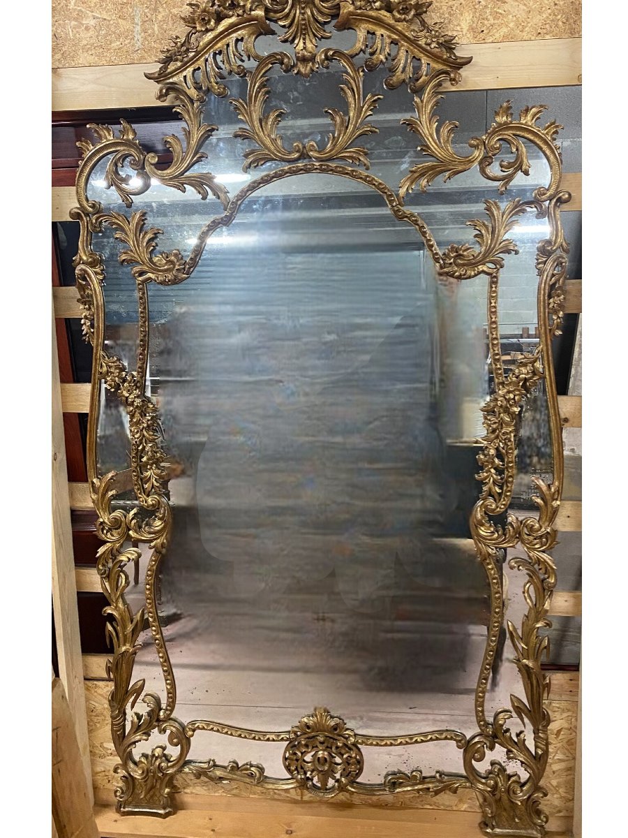 GRANDE SPECCHIERA DORATA IN STILE REGGENZA-photo-2