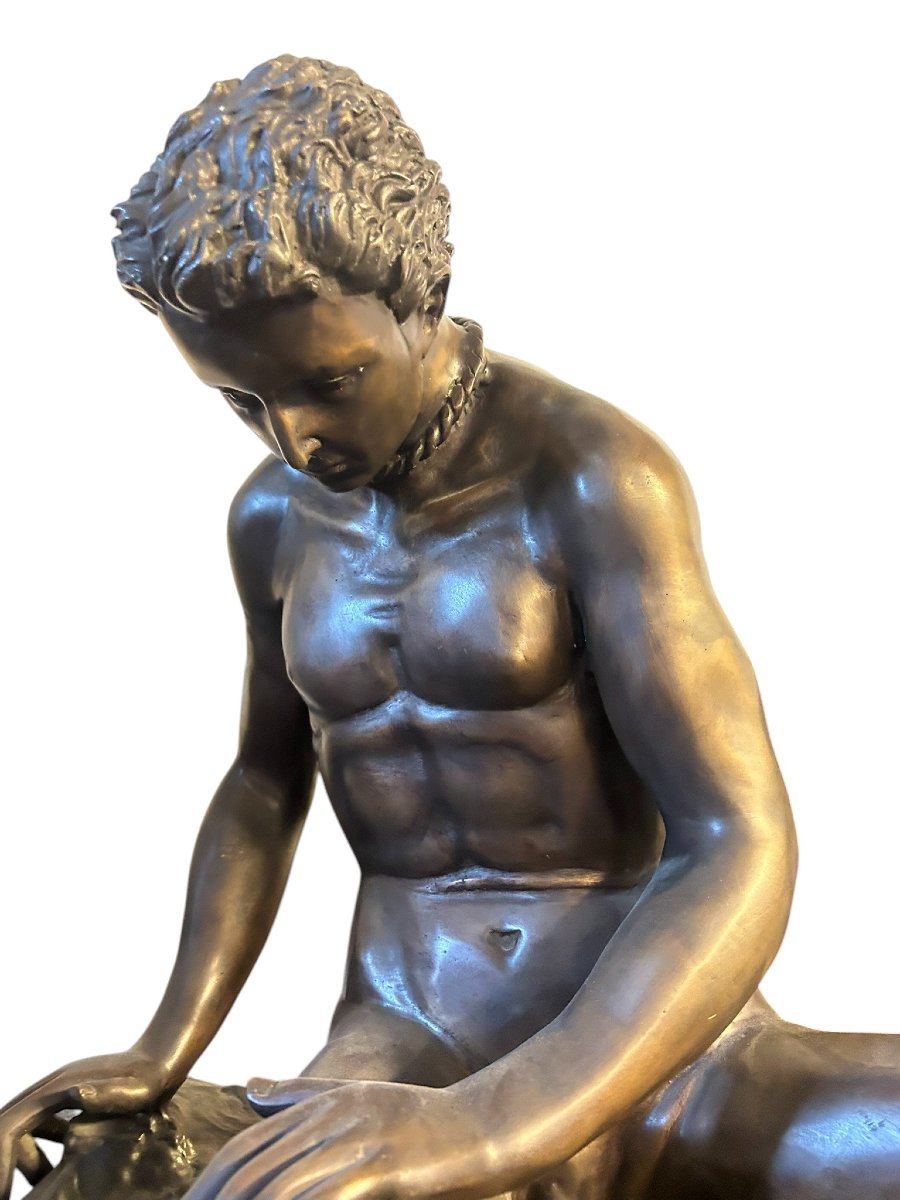 BRONZO DI GRANDI DIMENSIONI RAPPRESENTANTE GALATA MORENTE -photo-3