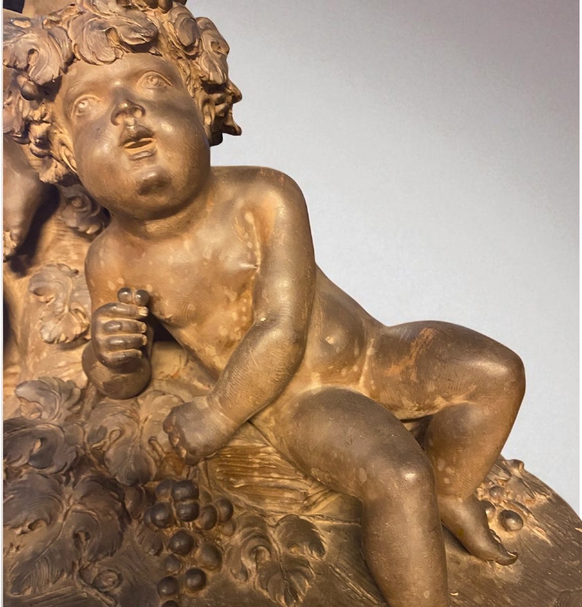 GRUPPO IN TERRACOTTA RAFFIGURANTE GIOCHI DI PUTTI-photo-4
