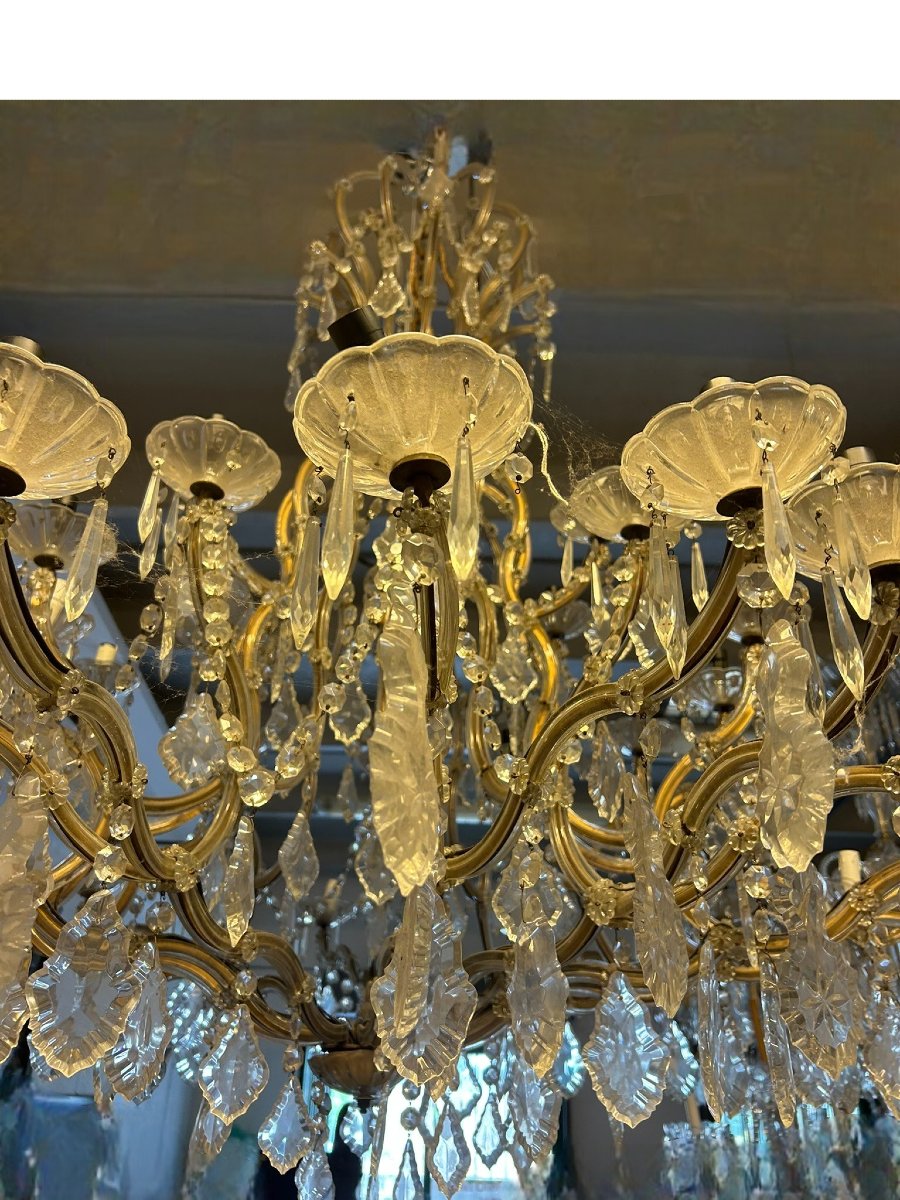 LAMPADARIO IN FERRO E CRISTALLO-photo-4