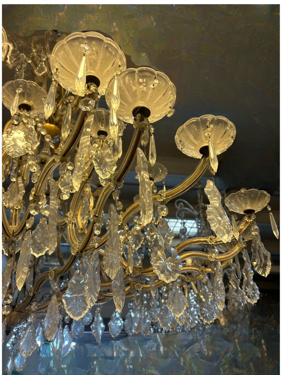 LAMPADARIO IN FERRO E CRISTALLO-photo-5