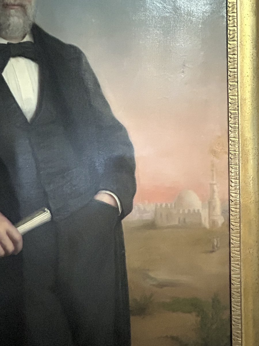 RITRATTO DI DIPLOMATICO FRANCESE IN ORIENTE FIRMATO E DATATO P. DANGIERS GOUJON 1866 -photo-2