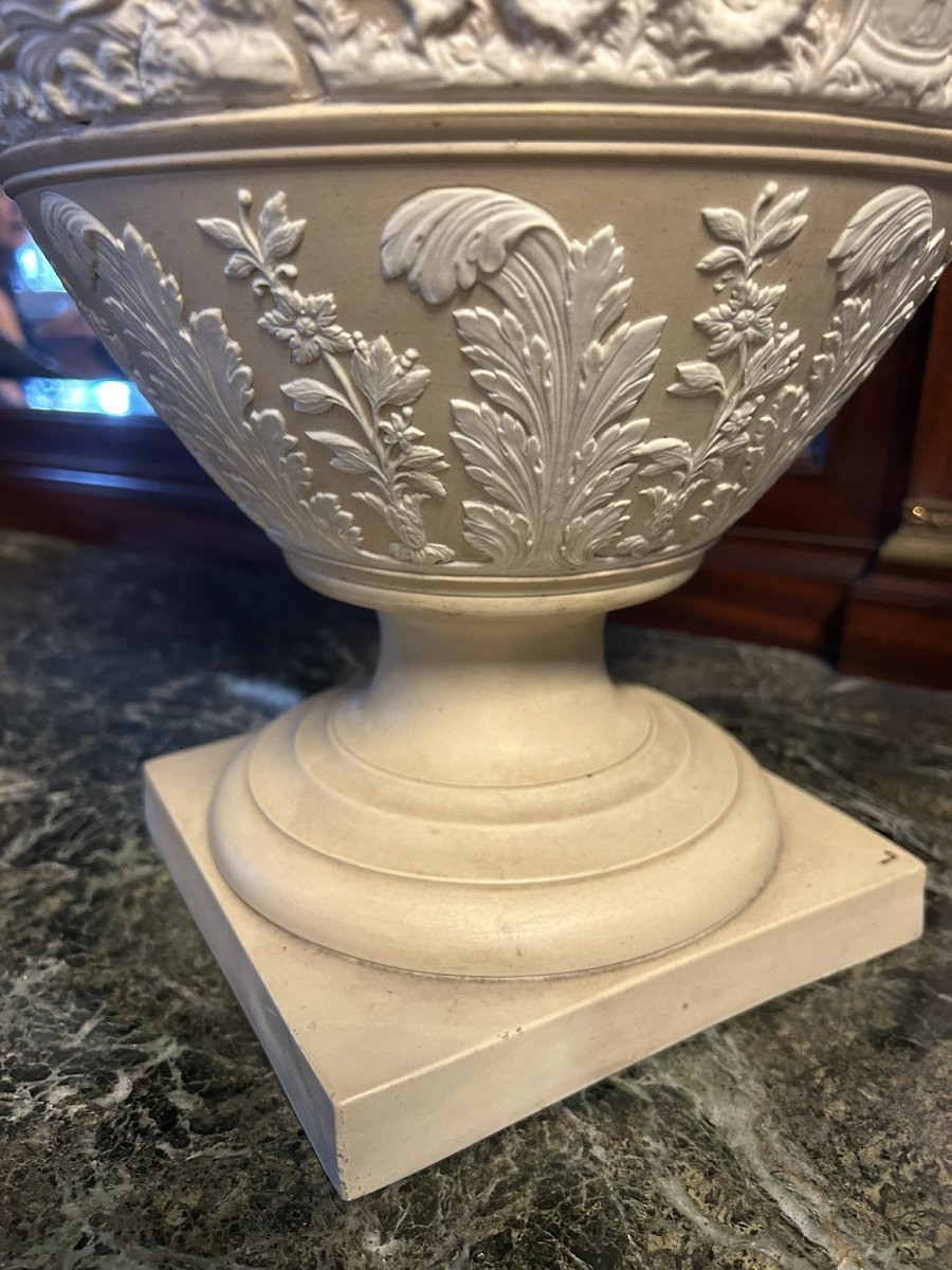 VASO IN PORCELLANA CON DECORI NEOCLASSICI (VECCHIE RIPARAZIONI) XIX SEC-photo-6