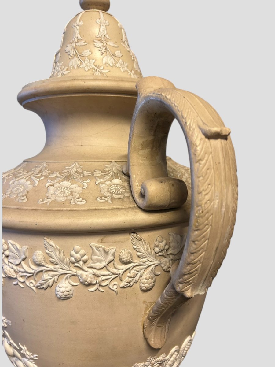 VASO IN PORCELLANA CON DECORI NEOCLASSICI (VECCHIE RIPARAZIONI) XIX SEC-photo-7