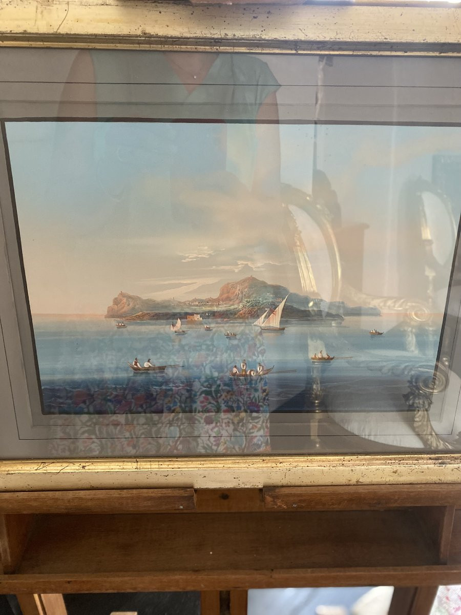 GOUACHE VEDUTA DI CAPRI-photo-6