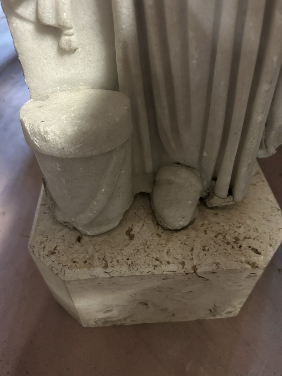 STATUA IN MARMO BIANCO - COPIA DALL'ANTICO-photo-4