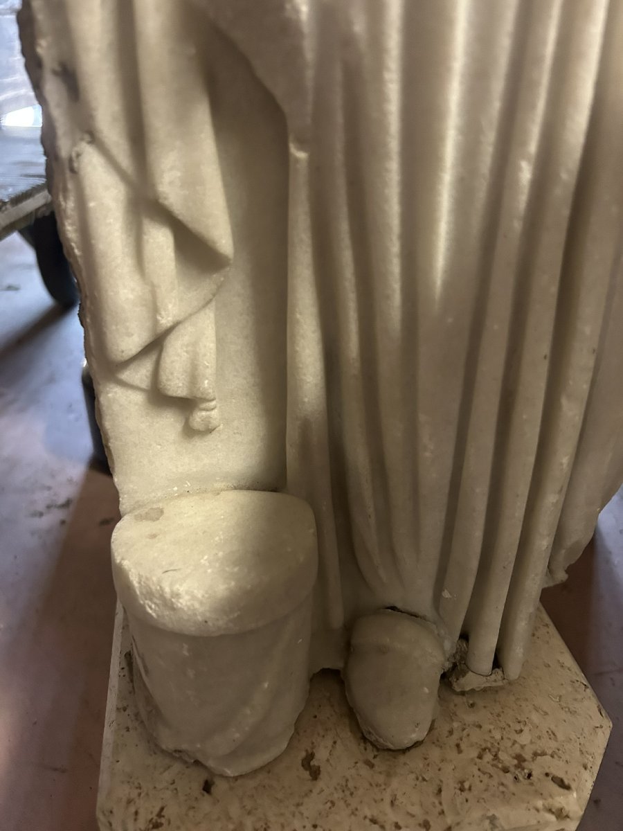 STATUA IN MARMO BIANCO - COPIA DALL'ANTICO-photo-5