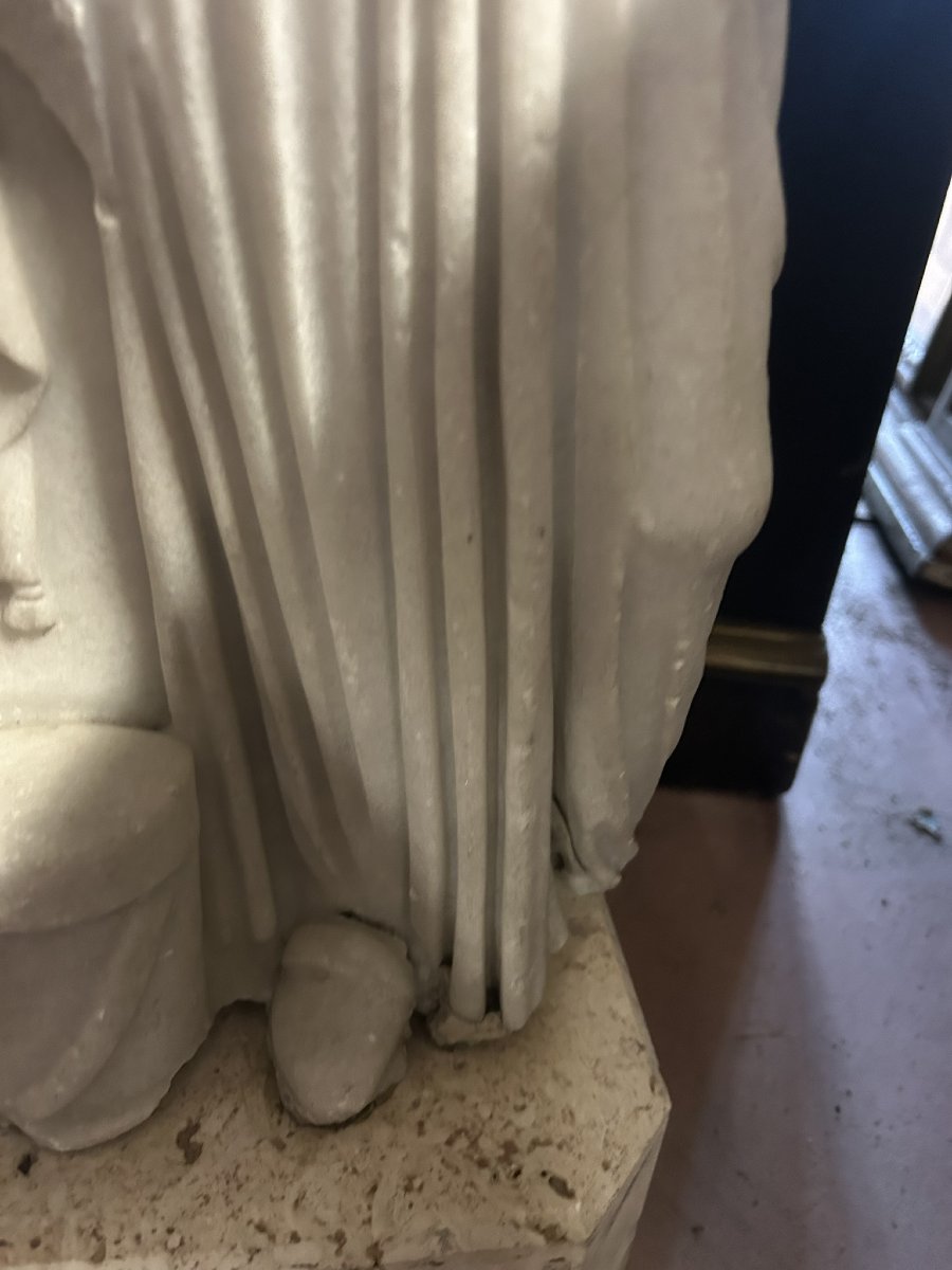 STATUA IN MARMO BIANCO - COPIA DALL'ANTICO-photo-6