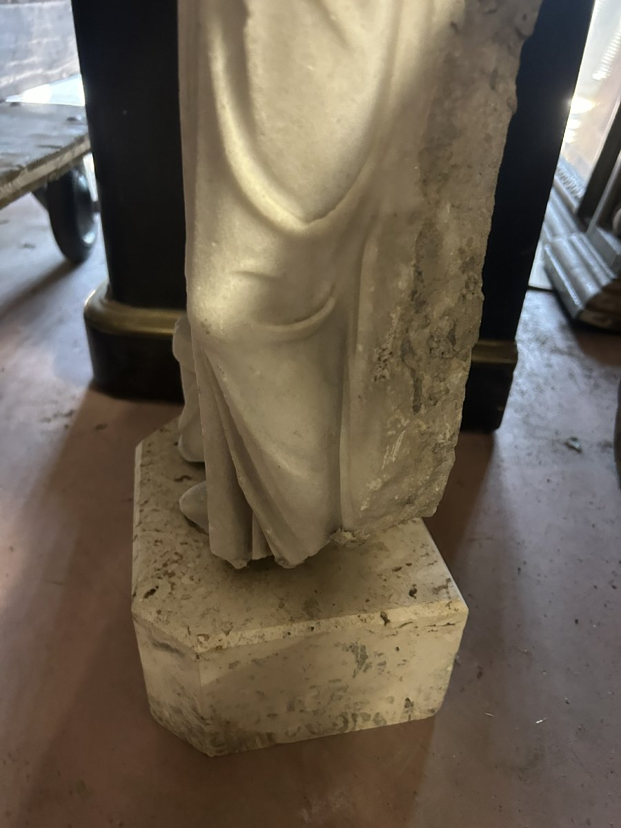 STATUA IN MARMO BIANCO - COPIA DALL'ANTICO-photo-7