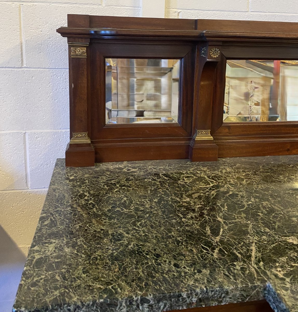 CREDENZA IN STILE IMPERO (1880) IN MOGANO CON APPLICAZIONI IN BRONZO-photo-4