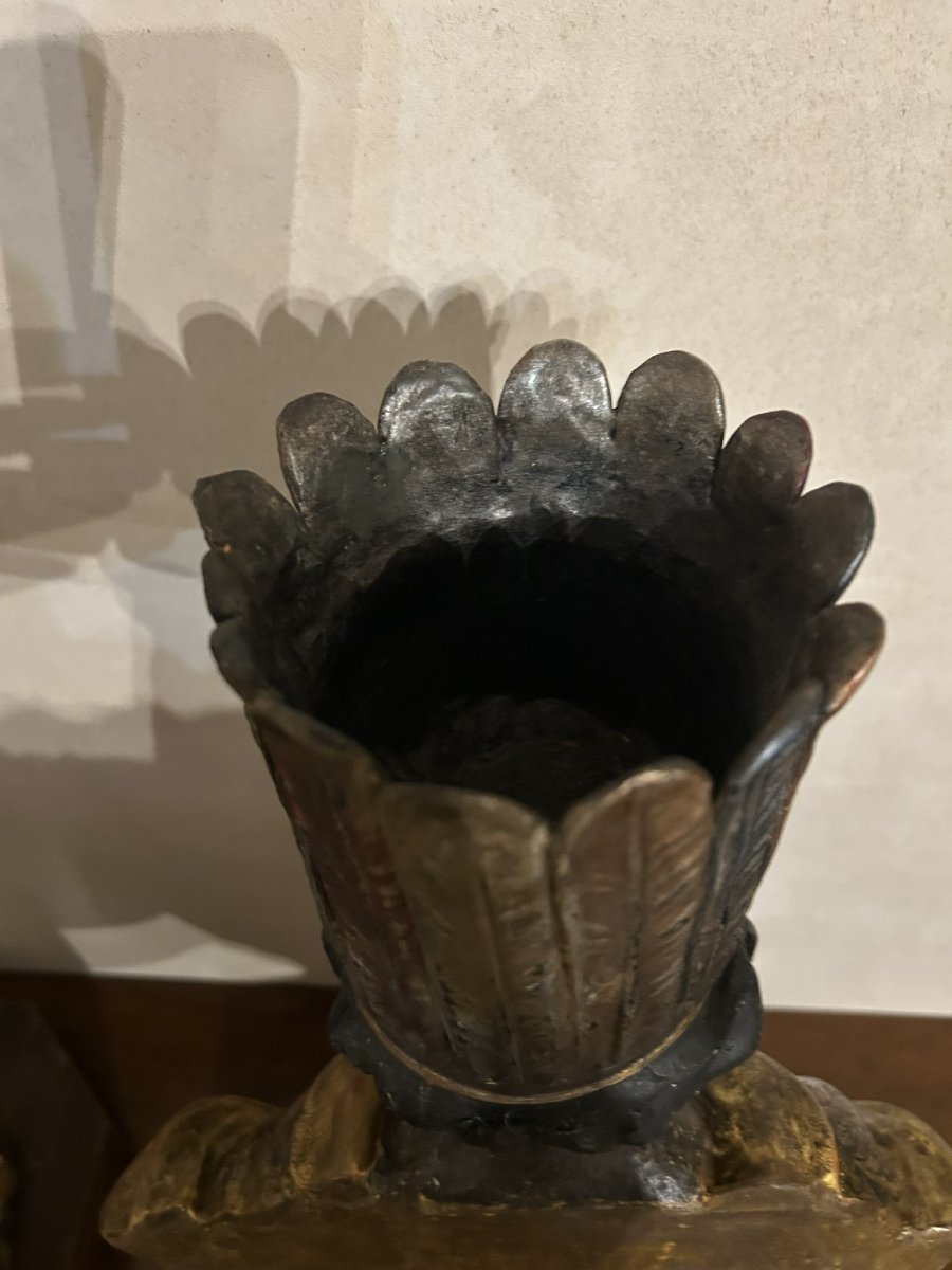 COPPIA DI BUSTI IN LEGNO LACCATO E DORATO RAPPRESENTANTI MORI VENEZIANI XVIII SECOLO-photo-3