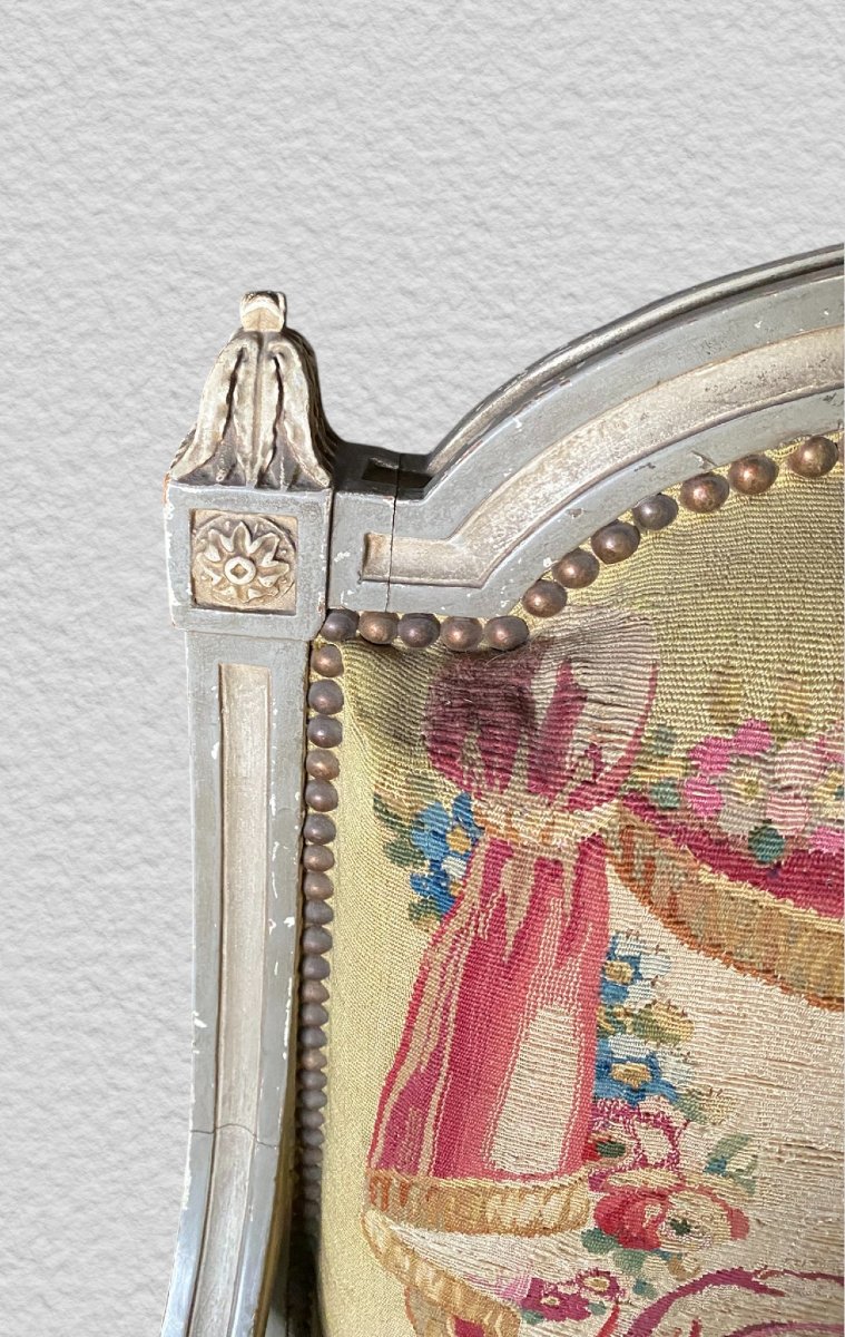 COPPIA DI POLTRONE IN STILE LUIGI XVI - XIX SECOLO-photo-3