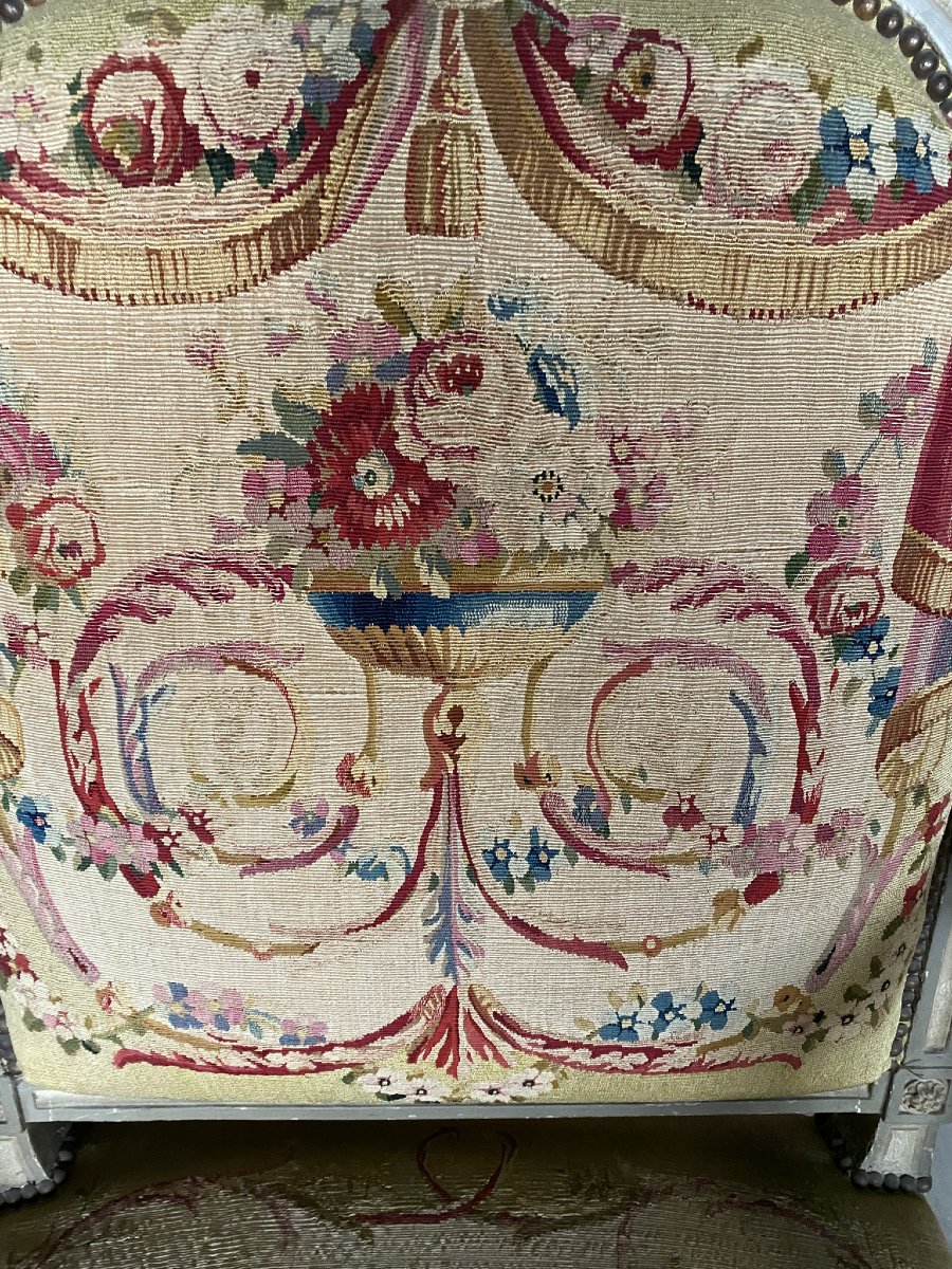 COPPIA DI POLTRONE IN STILE LUIGI XVI - XIX SECOLO-photo-4