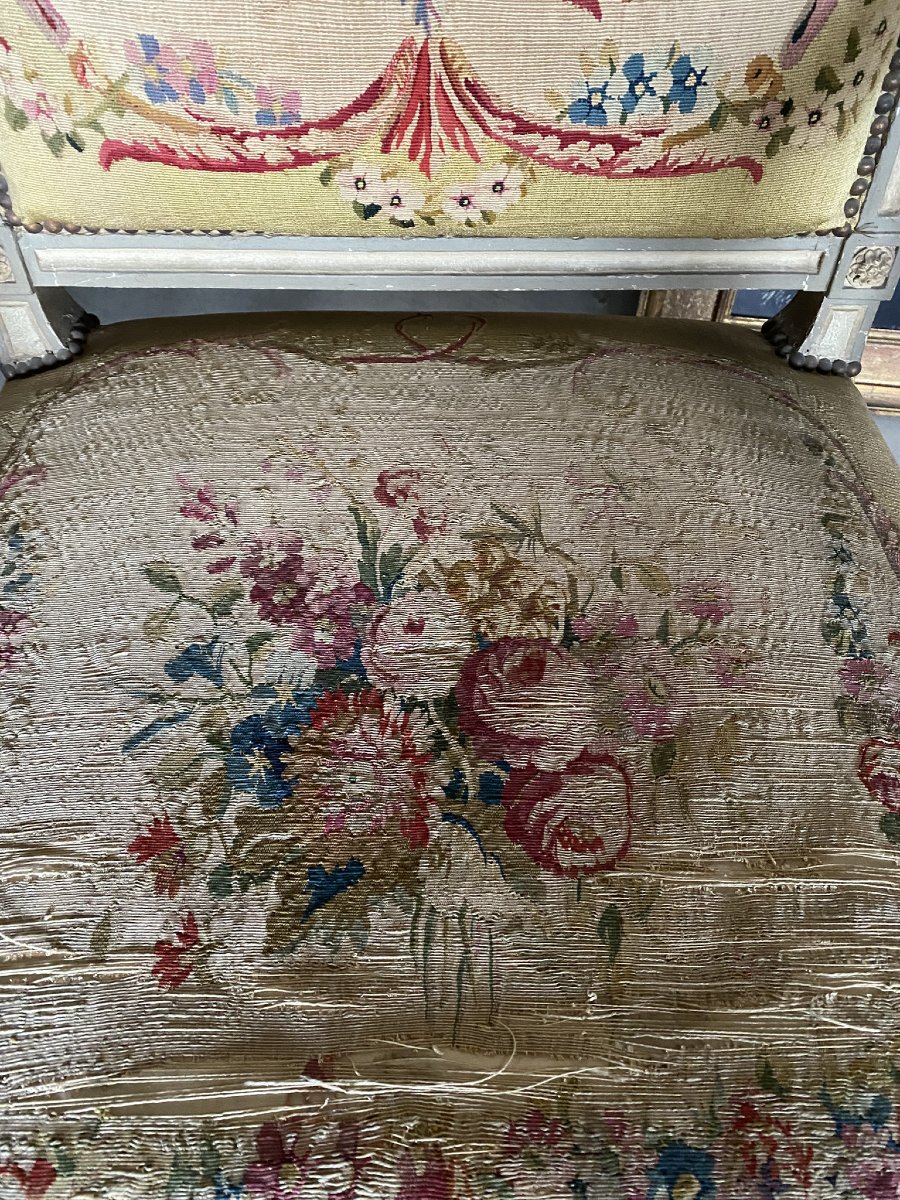 COPPIA DI POLTRONE IN STILE LUIGI XVI - XIX SECOLO-photo-6