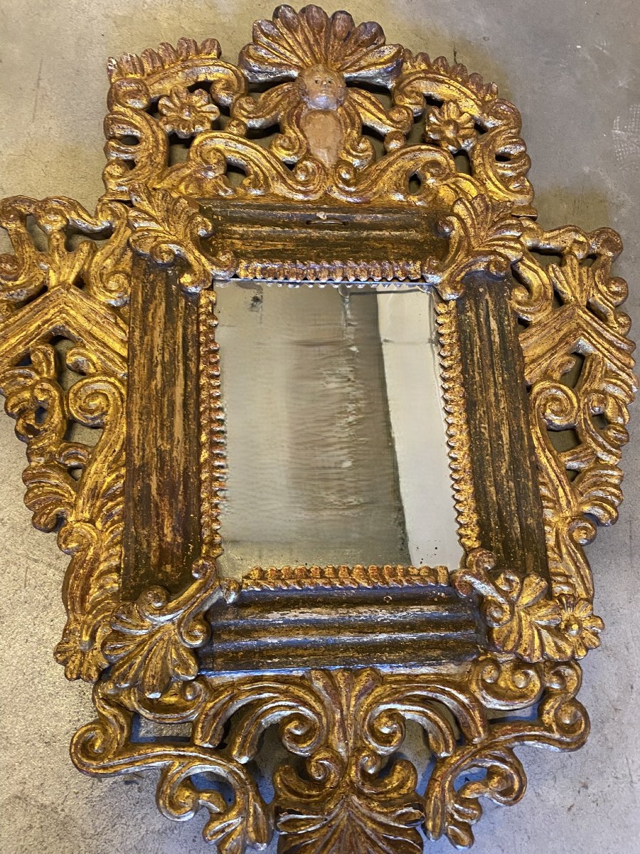 COPPIA DI SPECCHIERE IN LEGNO DORATO -photo-2