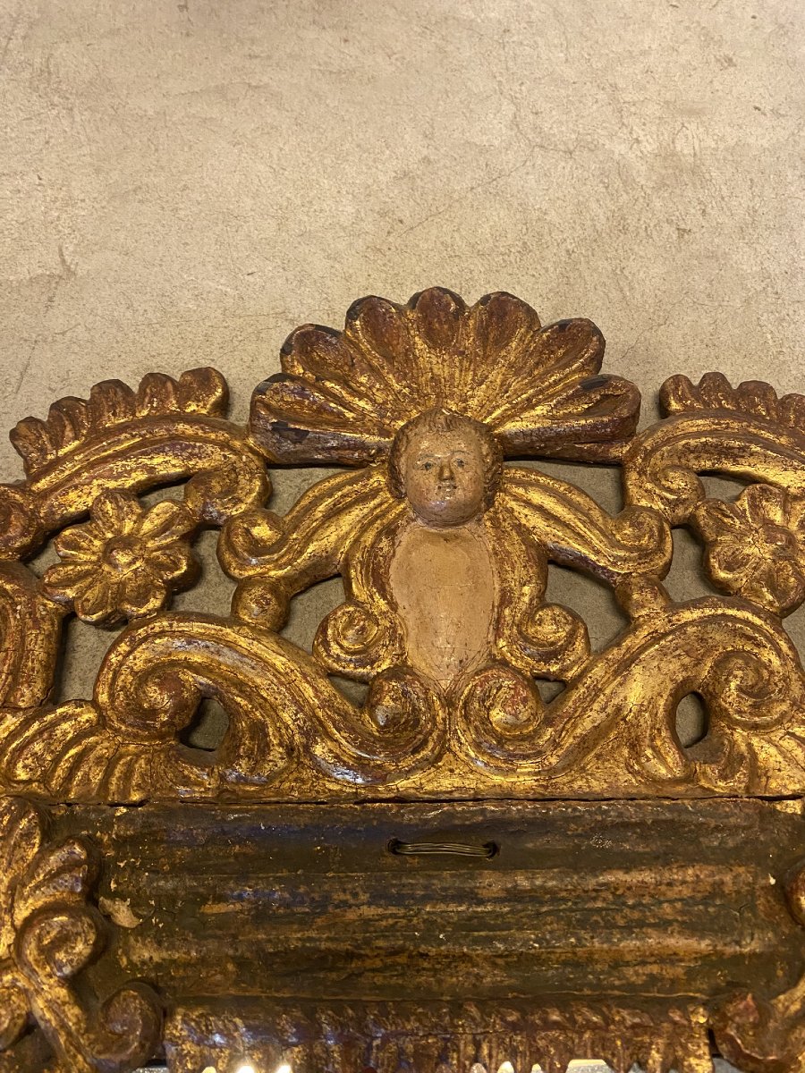 COPPIA DI SPECCHIERE IN LEGNO DORATO -photo-1