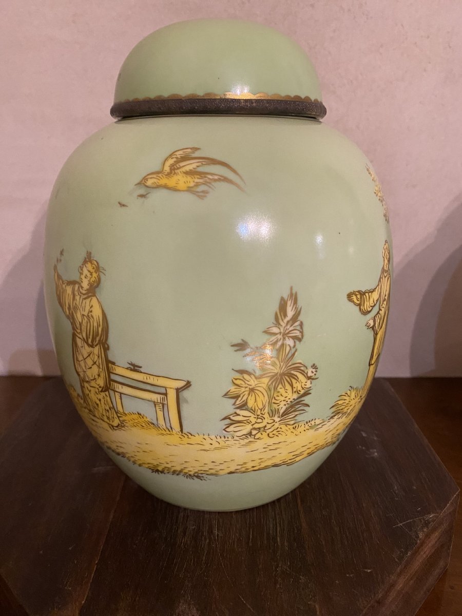 COPPIA DI VASI PER SPEZIE CON DECORI A CINOISERIA-photo-2