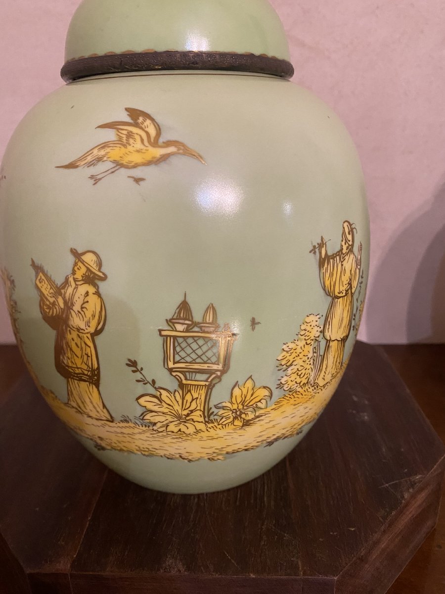 COPPIA DI VASI PER SPEZIE CON DECORI A CINOISERIA-photo-2