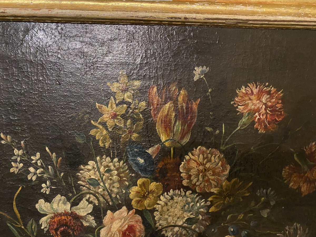 QUADRO RAFFIGURANTE VASO DI FIORI - SCUOLA ITALIANA XIX SECOLO-photo-5