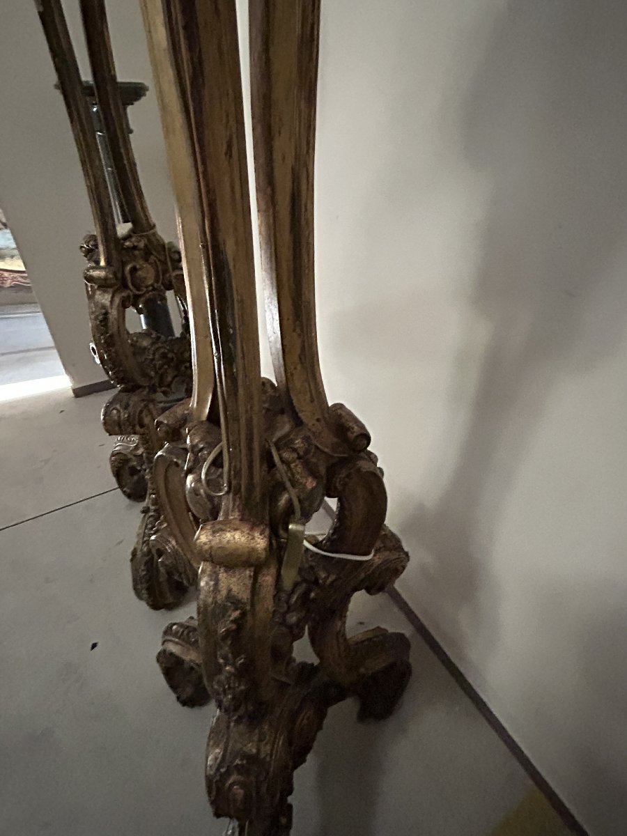 COPPIA DI PORTA GIRANDOLE STILE LUIGI XV -photo-3