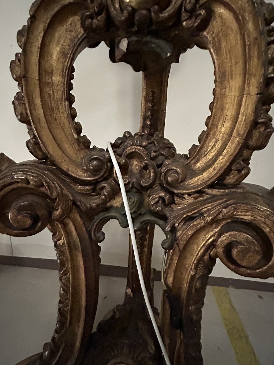 COPPIA DI PORTA GIRANDOLE STILE LUIGI XV -photo-3