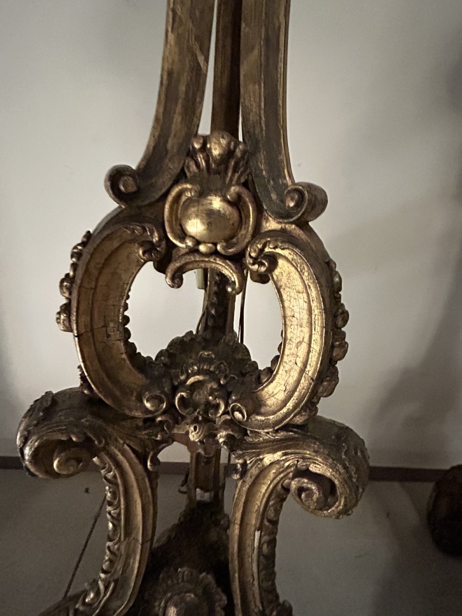 COPPIA DI PORTA GIRANDOLE STILE LUIGI XV -photo-5