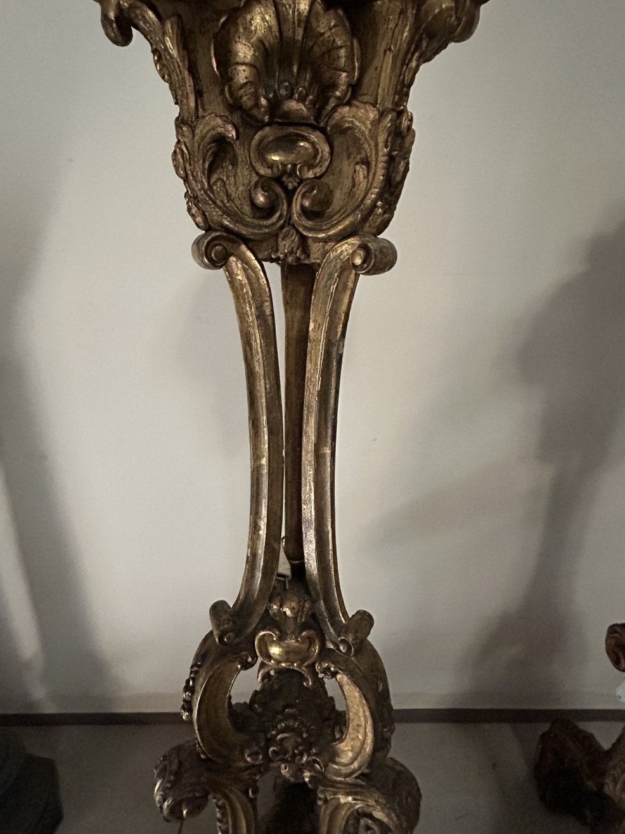 COPPIA DI PORTA GIRANDOLE STILE LUIGI XV -photo-7