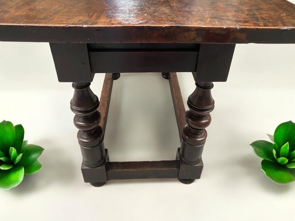 TAVOLO BOLOGNESE IN NOCE XVII SECOLO-photo-3