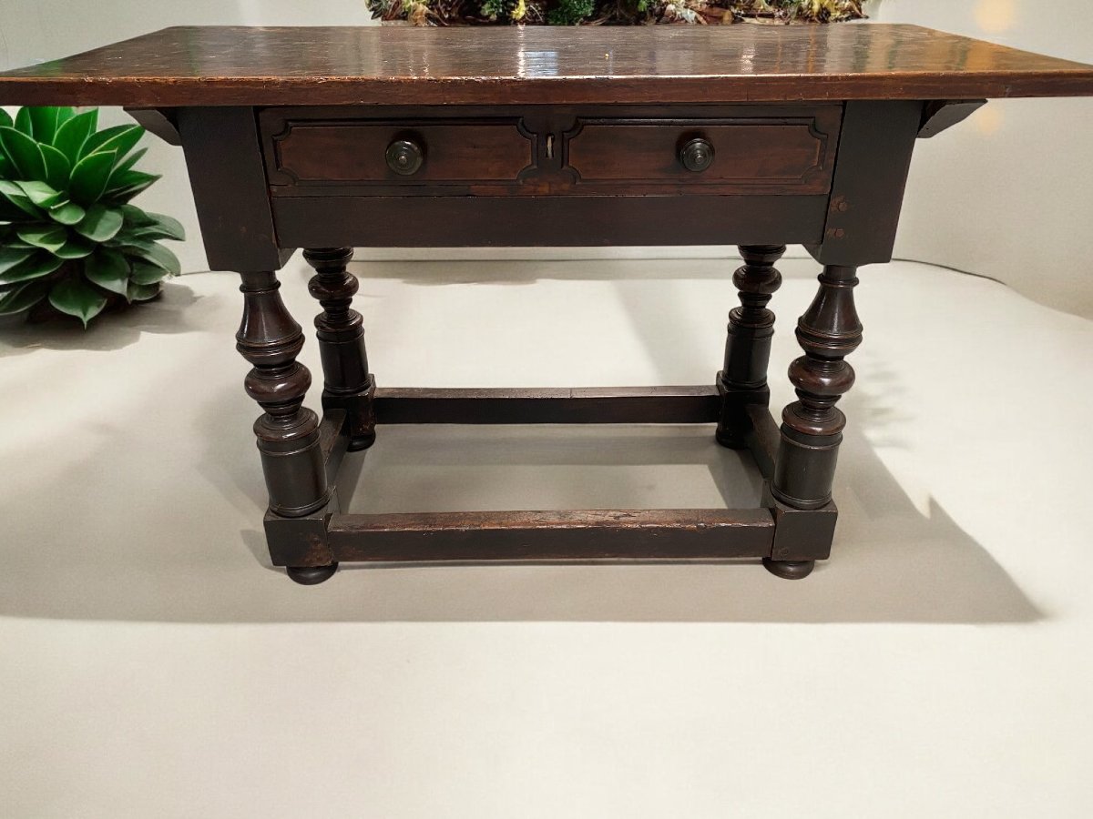 TAVOLO BOLOGNESE IN NOCE XVII SECOLO-photo-1