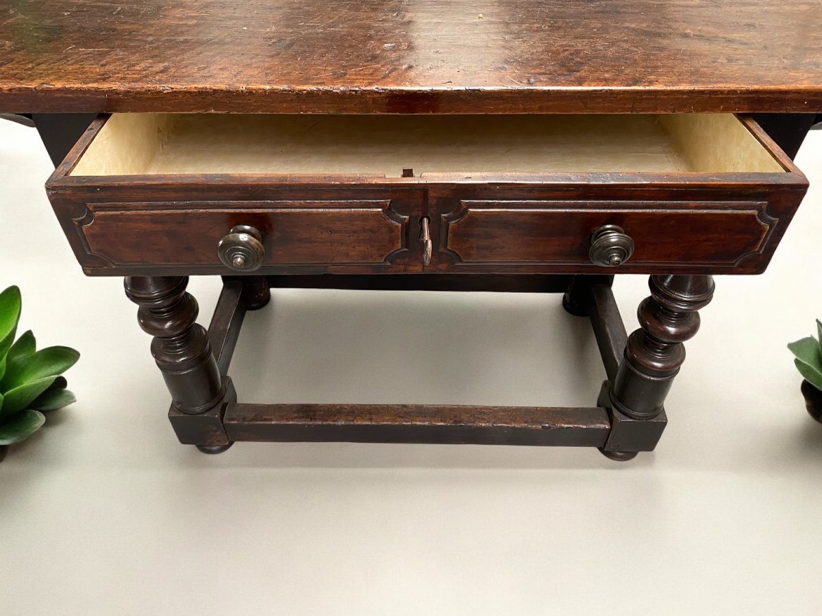 TAVOLO BOLOGNESE IN NOCE XVII SECOLO-photo-2