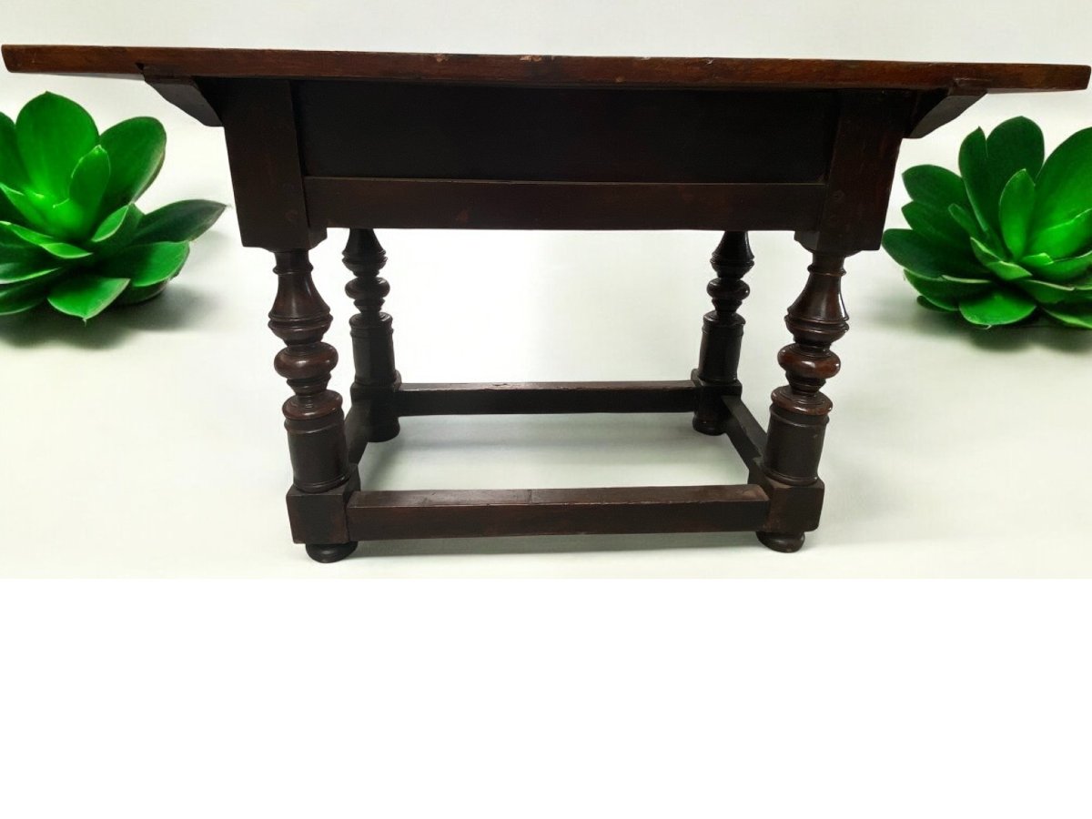 TAVOLO BOLOGNESE IN NOCE XVII SECOLO-photo-4