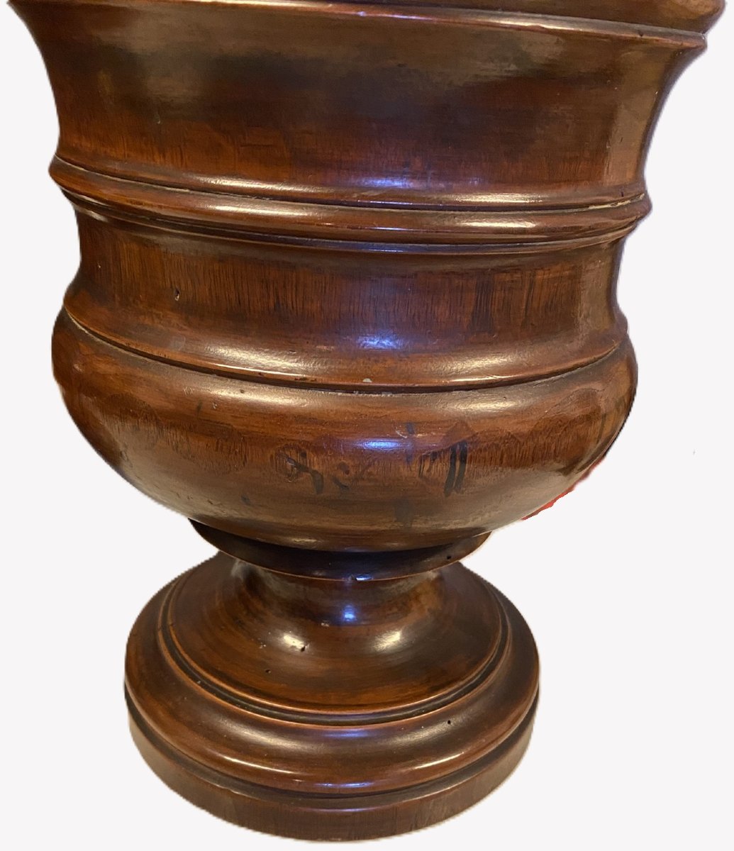 COPPIA DI VASI DA TABACCO IN LEGNO -photo-1