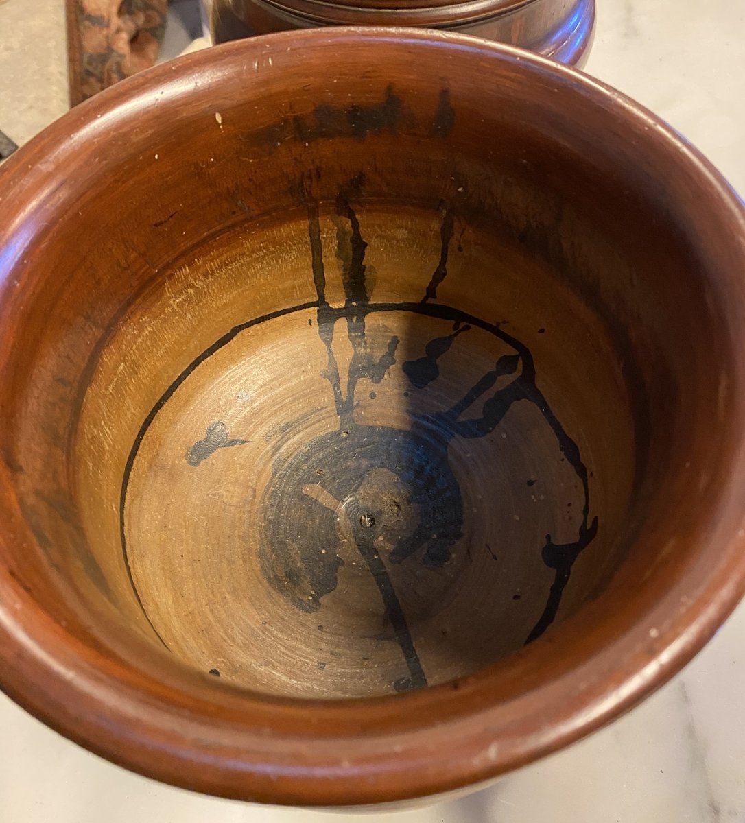 COPPIA DI VASI DA TABACCO IN LEGNO -photo-5