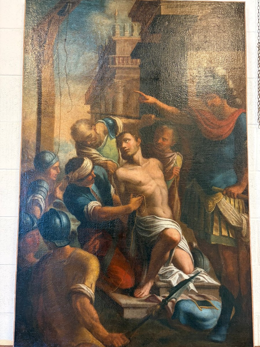 DIPINTO OLIO SU TELA RAFFIGURANTE SCENA MITOLOGICA