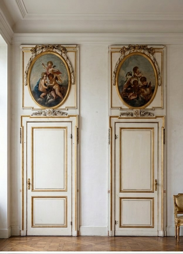 COPPIA DI PORTE LACCATE XIX SECOLO
