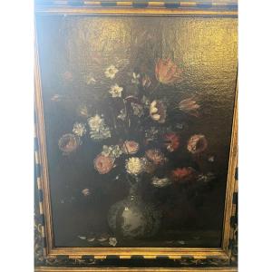 DIPINTO NATURA MORTA CON VASO DI FIORI
