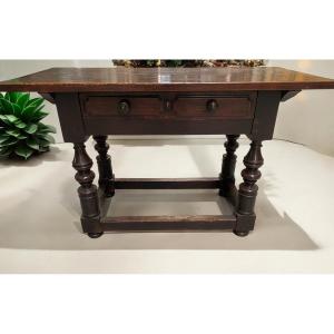 TAVOLO BOLOGNESE IN NOCE XVII SECOLO