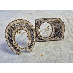 Bronze And Micro-mosaic Photo Frames